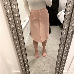 Madewell Silk Island Button-Front Skirt - S